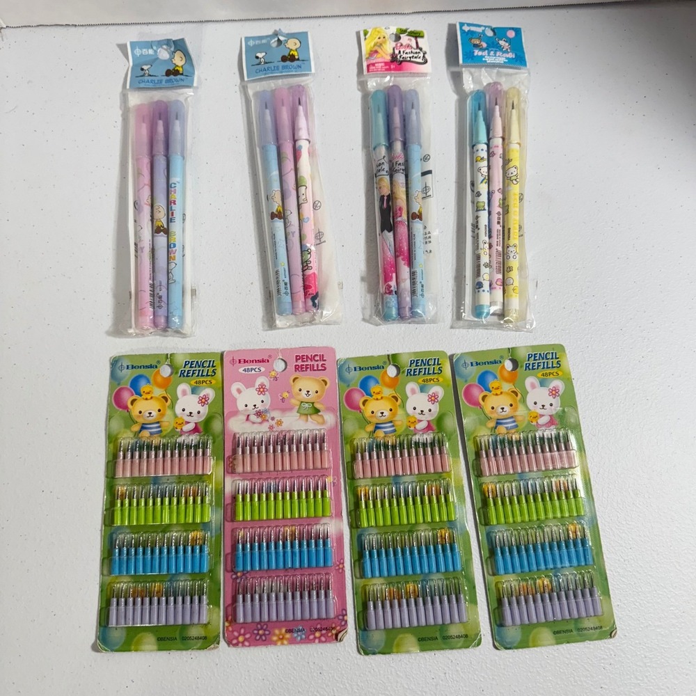 4 sets*Multi Point Pencils 9 Pre Sharpened Points+48pack refill Oldstock‎ smooth
